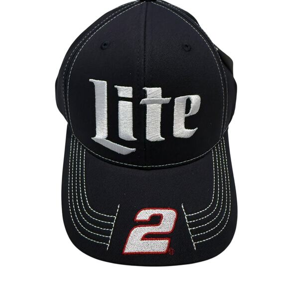 Team Penske Hat Cap Snap Back One Size Navy White NASCAR Racing Brad Keselowski - Picture 1 of 11